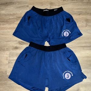 Lot Of 2 Jambys Adult Unisex Size XS Black/Blue House Shorts Boxers With Pockets